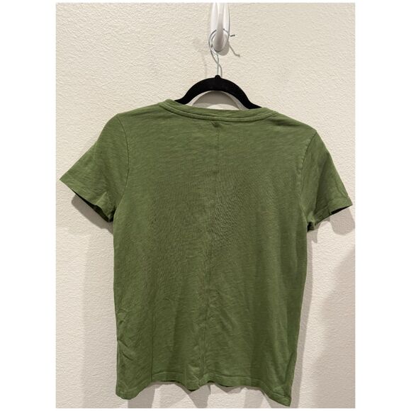 J.CREW Green Short Sleeve Girlfriend Tee - Picture 3 of 3